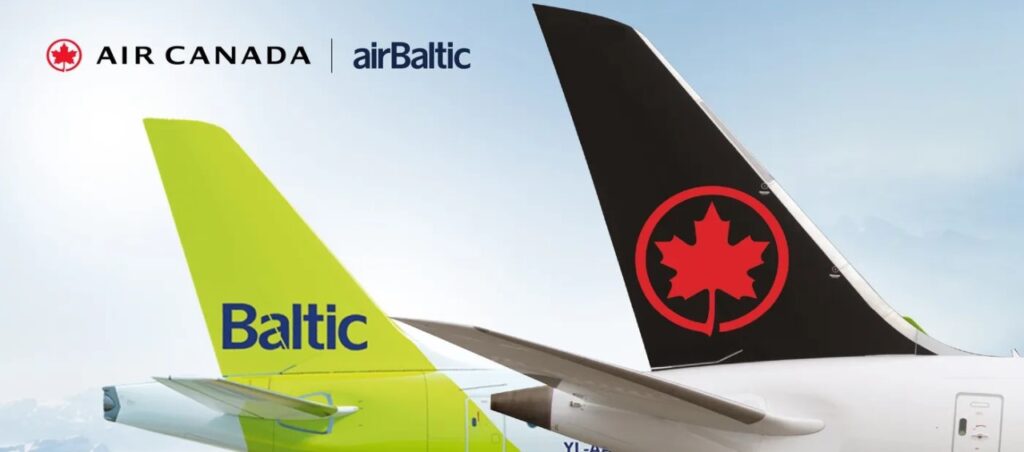 Codeshare between Air Canada and airBaltic